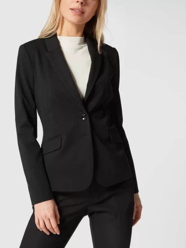 Comma Blazer Mit 2-Knopf-Leiste – Schwarz 5