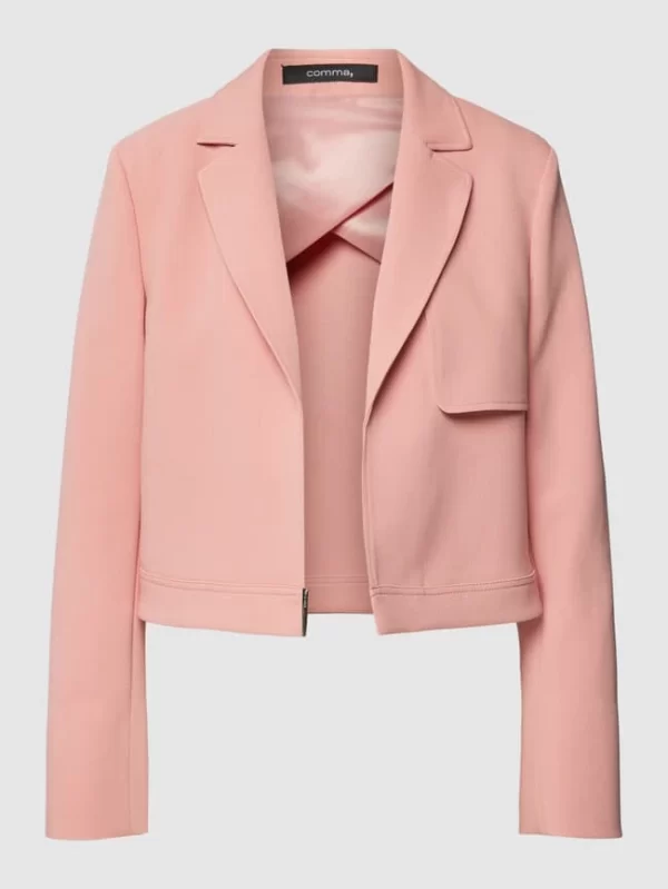 Comma Cropped Blazer Mit Reverskragen – Apricot 1