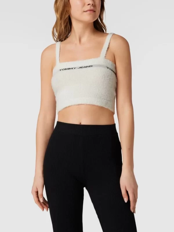 Tommy Jeans Crop Top Mit Label-Schriftzug – Weiß 5