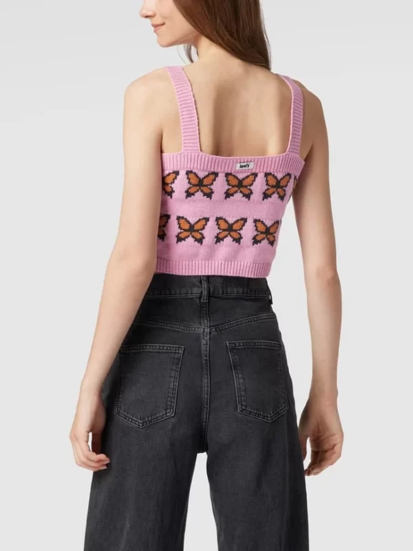 Levi’s® Crop Top Mit Strick-Optik – Rosa 6