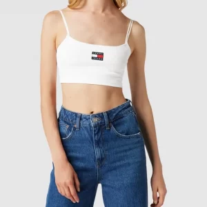 Tommy Jeans Crop Top Mit Label-Patch Modell ‘CROP RIB BADGE’ – Weiß 13