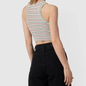 REVIEW Crop Top Mit Label-Stitching – Mittelgrau Meliert 15