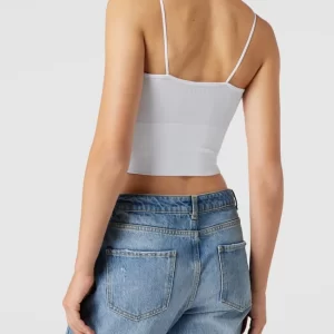 REVIEW Crop Top In Ripp-Optik – Weiß 15