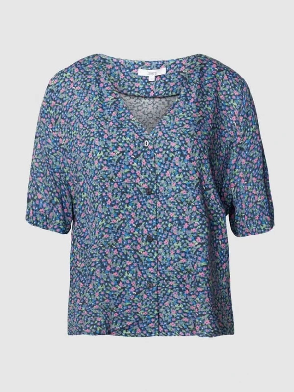 Jake*s Casual Bluse Mit Floralem Allover-Muster – Schwarz 3