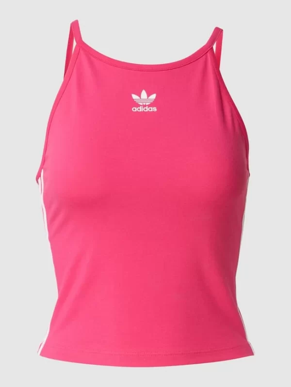 Adidas Originals Crop Top Mit Label-Streifen – Pink 3