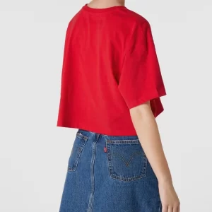 REVIEW Crop T-Shirt Mit Statement-Print – Rot 15