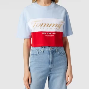 Tommy Jeans Oversized Crop Shirt Mit Logo-Stitching – Hellblau 13