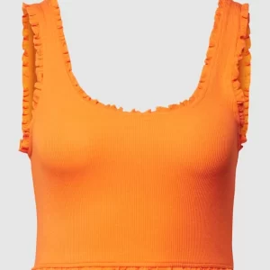 Only Crop Top Mit Rüschen – Orange 9