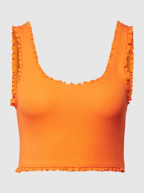 Only Crop Top Mit Rüschen – Orange 3