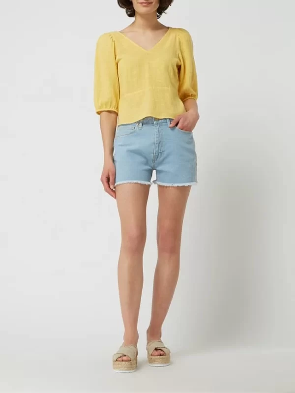 Vero Moda Cropped Blusenshirt Aus Baumwolle Modell ‘Gabi’ – Gelb 1