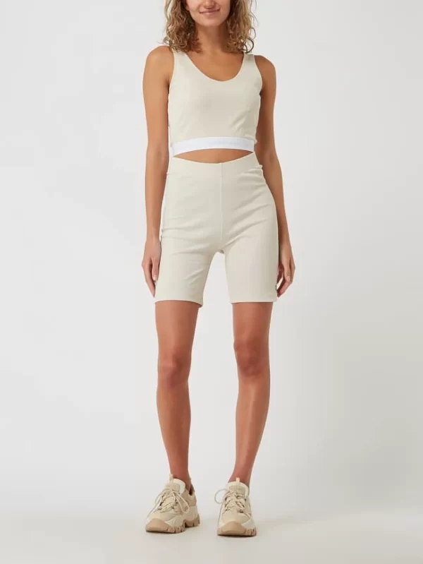 Calvin Klein Jeans Crop Top Mit Logo-Bund – Offwhite 1