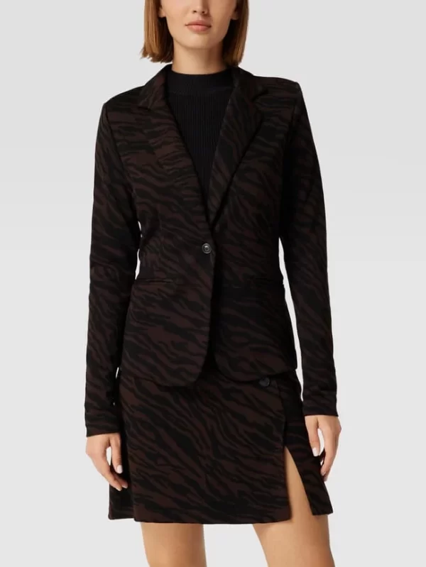 ICHI Blazer Mit Animal-Print Modell ‘KATE’ – Dunkelbraun 5