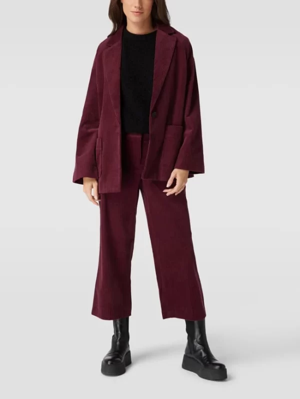 Christian Berg Woman Blazer In Ripp-Optik – Bordeaux Rot 1