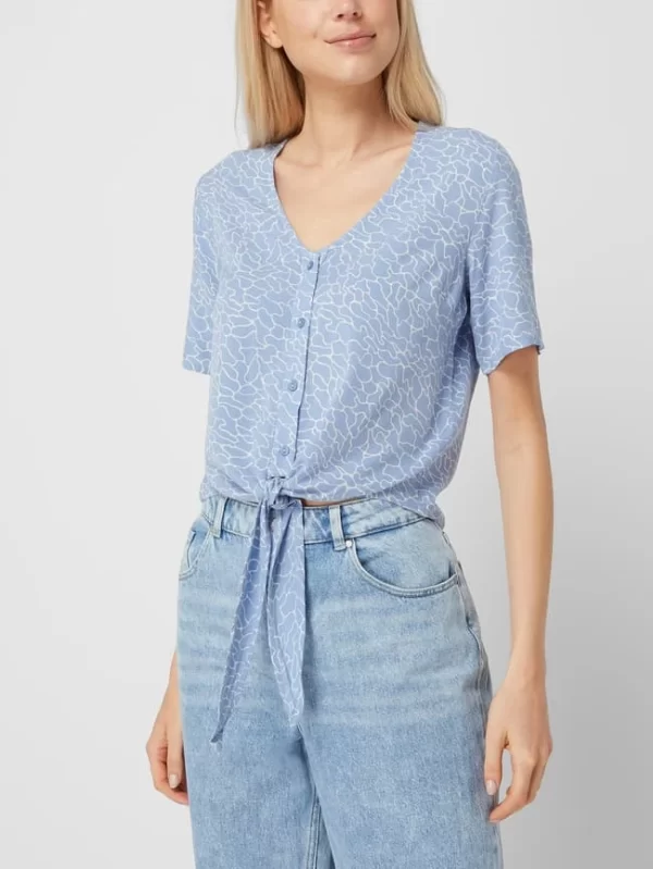 Pieces Bluse Mit Knotendetail Modell ‘Nya’ – Hellblau 5