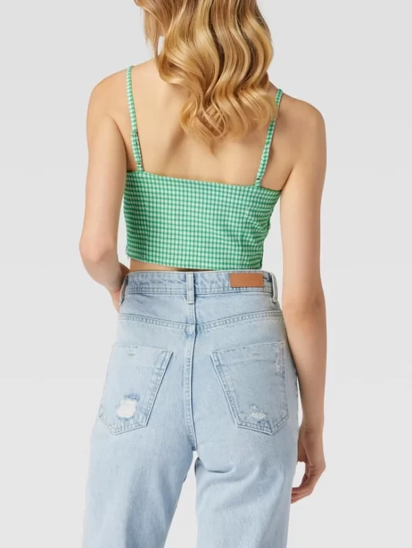 REVIEW Crop Top Mit Vichy-Karos – Smaragdgrün 6