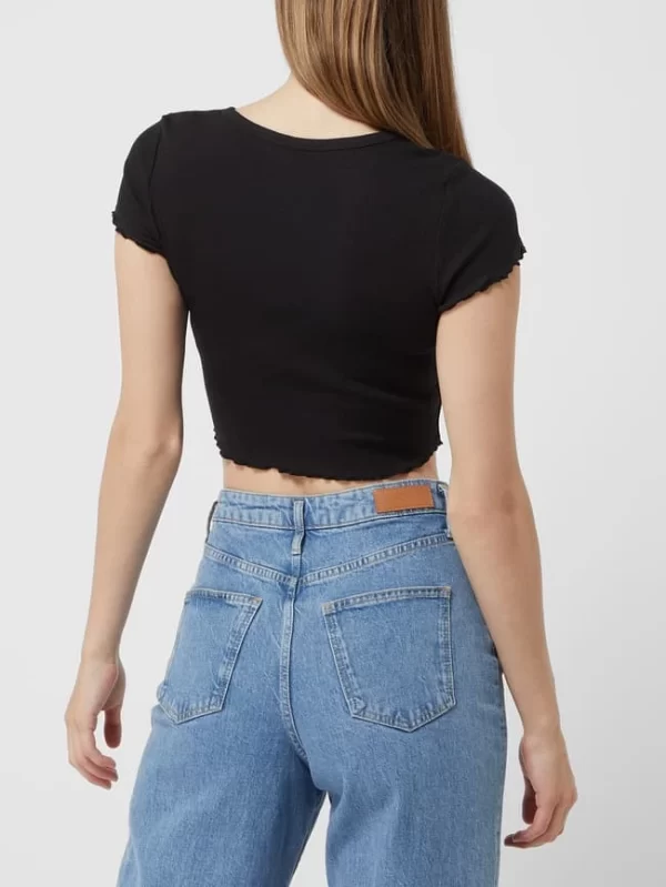 Only Crop Shirt Mit Floralem Muster Modell ‘Daisy’ – Schwarz 6