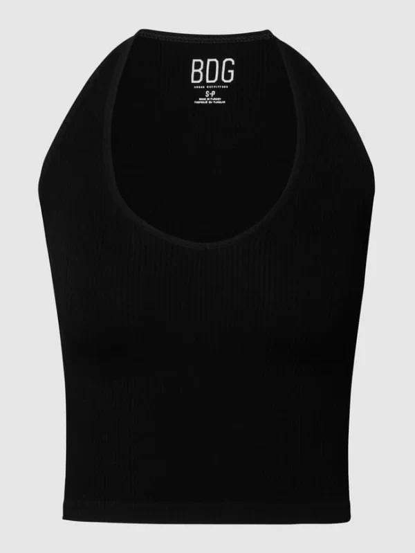 BDG Urban Outfitters Crop Top In Ripp-Optik – Schwarz 3