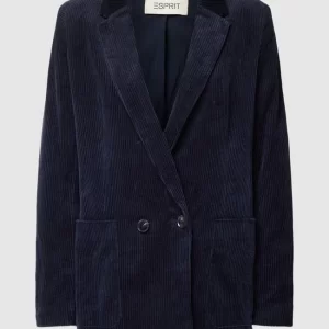 Esprit Blazer Aus Cord Mit Reverskragen – Marineblau 9