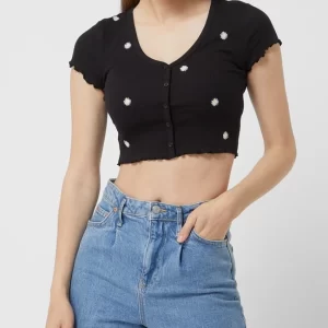 Only Crop Shirt Mit Floralem Muster Modell ‘Daisy’ – Schwarz 13