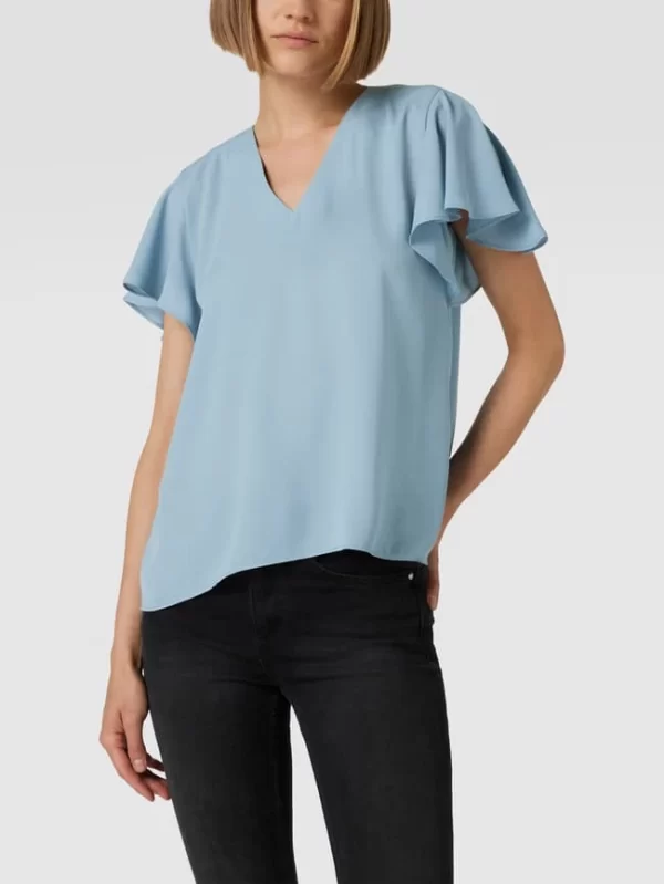 Jake*s Collection Bluse Mit Volantärmeln – Bleu 5