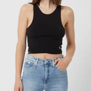 Calvin Klein Jeans Crop Top Mit Schnürung – Schwarz 13