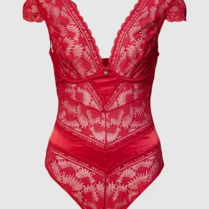 S.Oliver RED LABEL Body Mit Spitzenbesatz Modell ‘Adele’ – Rot 8