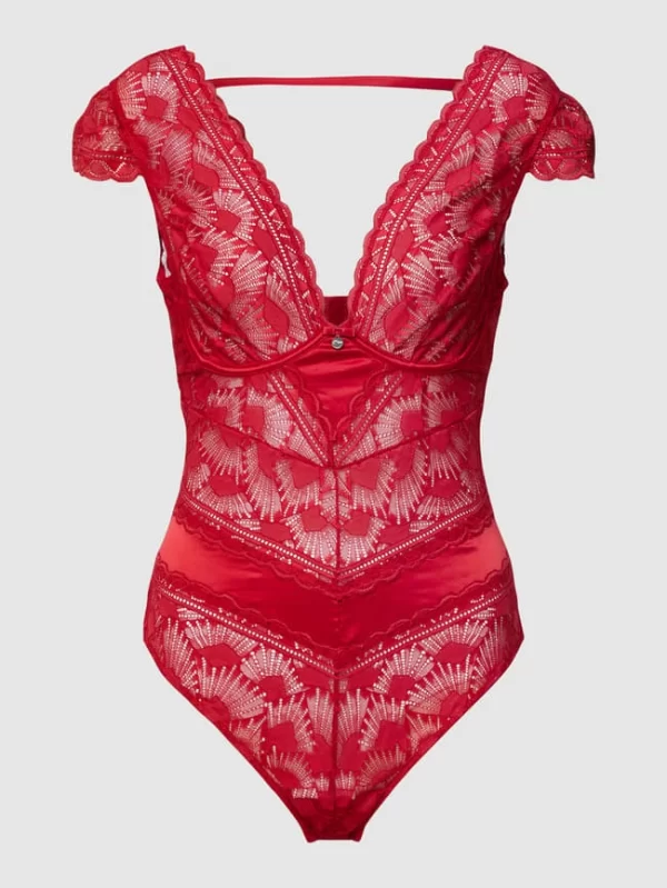 S.Oliver RED LABEL Body Mit Spitzenbesatz Modell ‘Adele’ – Rot 3