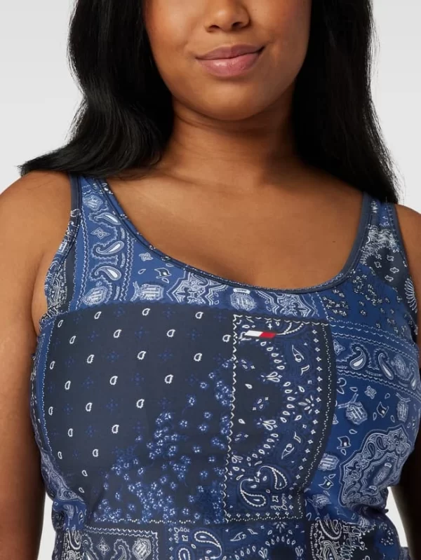 Tommy Hilfiger Curve PLUS SIZE Crop Top Mit Label-Detail Modell ‘Bandana’ – Marineblau 4