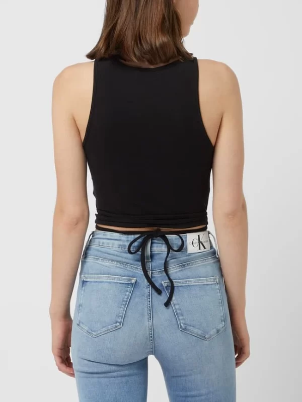 Calvin Klein Jeans Crop Top Mit Schnürung – Schwarz 6