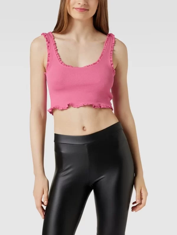 Only Crop Top Mit Rüschen – Pink 5