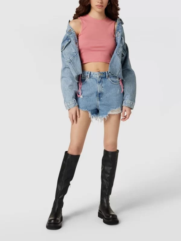 BDG Urban Outfitters Crop Top Mit Schnürung – Altrosa 1