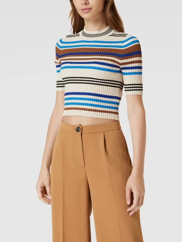 Only Crop Top Mit Streifenmuster Modell ‘MILLA’ – Royalblau 5