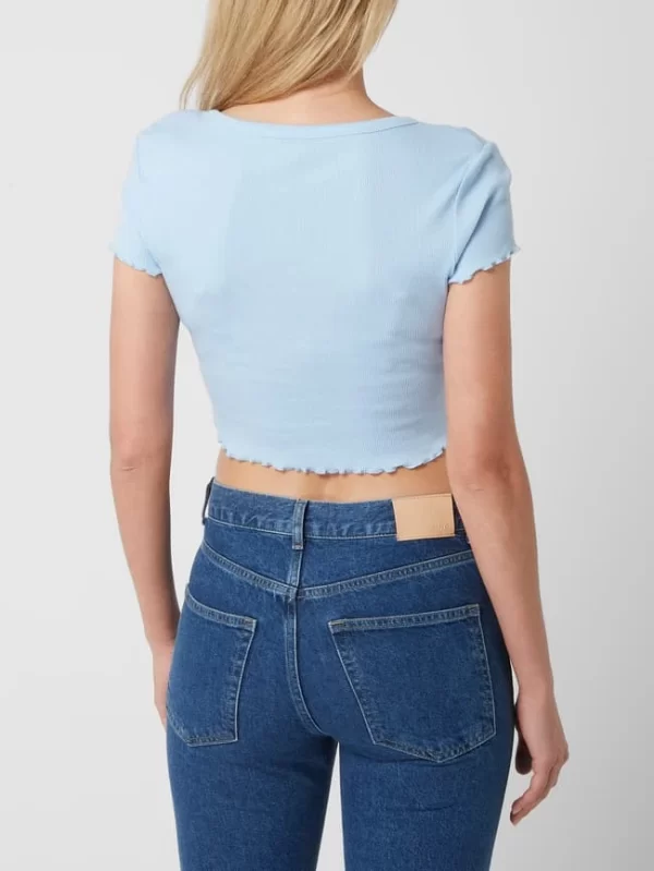 Only Crop Shirt Mit Floralem Muster Modell ‘Daisy’ – Hellblau 6