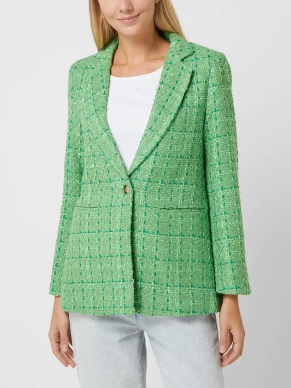 Neo Noir Blazer Aus Bouclé – Grün 5