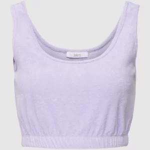 Jake*s Casual Crop Top Aus Frottee – Lila 9