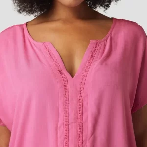 ONLY CARMAKOMA PLUS SIZE Blusenshirt Mit Zierborten – Pink 11