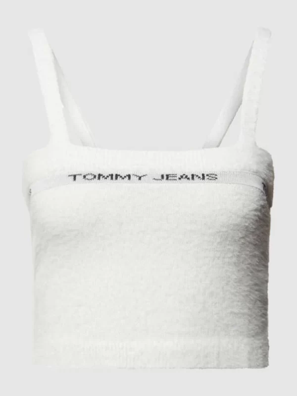 Tommy Jeans Crop Top Mit Label-Schriftzug – Weiß 3