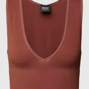 BDG Urban Outfitters Crop Top In Ripp-Optik – Schokobraun 9