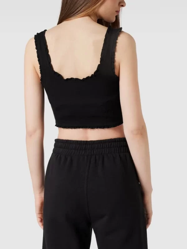 Only Crop Top Mit Rüschen – Schwarz 6