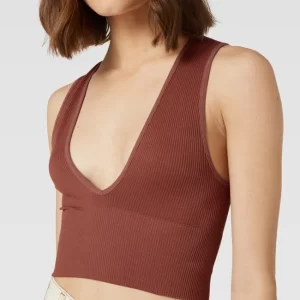 BDG Urban Outfitters Crop Top In Ripp-Optik – Schokobraun 11