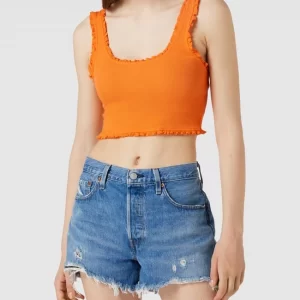 Only Crop Top Mit Rüschen – Orange 13