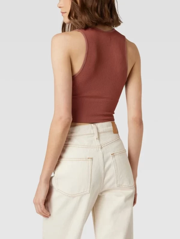 BDG Urban Outfitters Crop Top In Ripp-Optik – Schokobraun 6