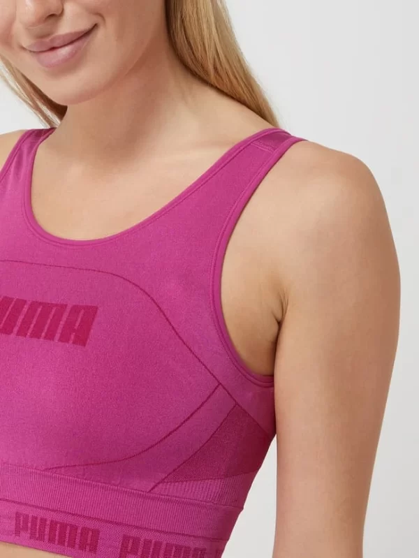 PUMA PERFORMANCE Tight Fit Crop Top Mit Stretch-Anteil – Pink 4