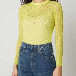 Pepe Jeans Pepe Jeans X Dua Lipa Body Mit Effektgarn – Neon Gelb 13