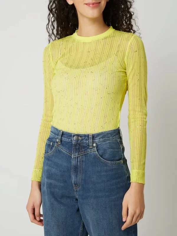 Pepe Jeans Pepe Jeans X Dua Lipa Body Mit Effektgarn – Neon Gelb 5