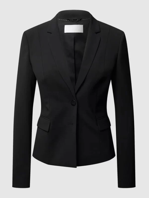 BOSS Blazer Aus Schurwolle Mit Stretch-Anteil – Schwarz 3