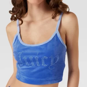 Juicy Couture Crop Top Mit Ziersteinbesatz Modell ‘CONTRAST TYRA’ – Blau 11