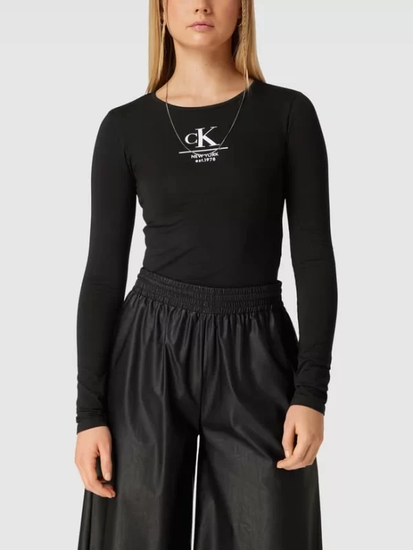 Calvin Klein Jeans Body Mit Label-Print – Schwarz 5