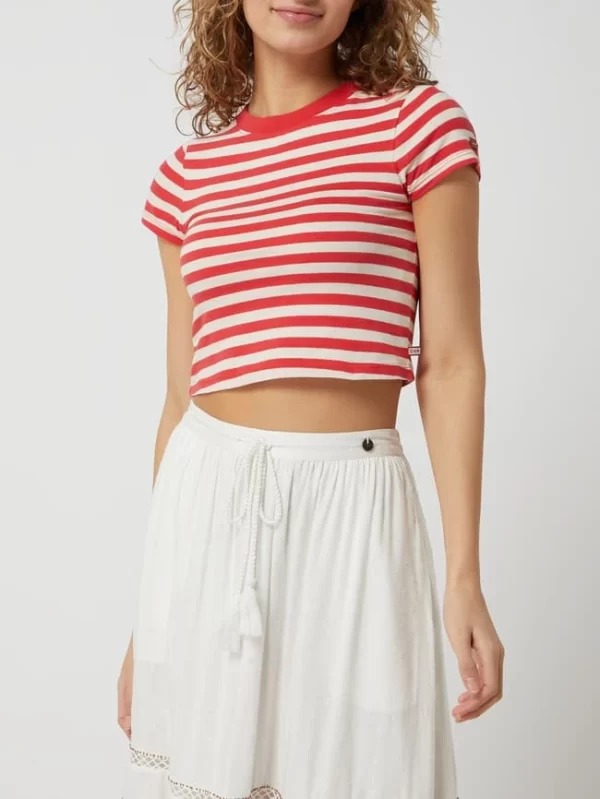 Superdry Cropped T-Shirt Aus Baumwolle – Rot 5