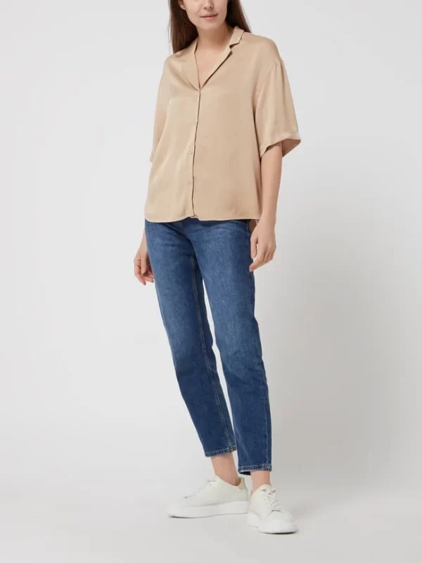 S.Oliver BLACK LABEL Bluse Aus Viskose – Sand 1